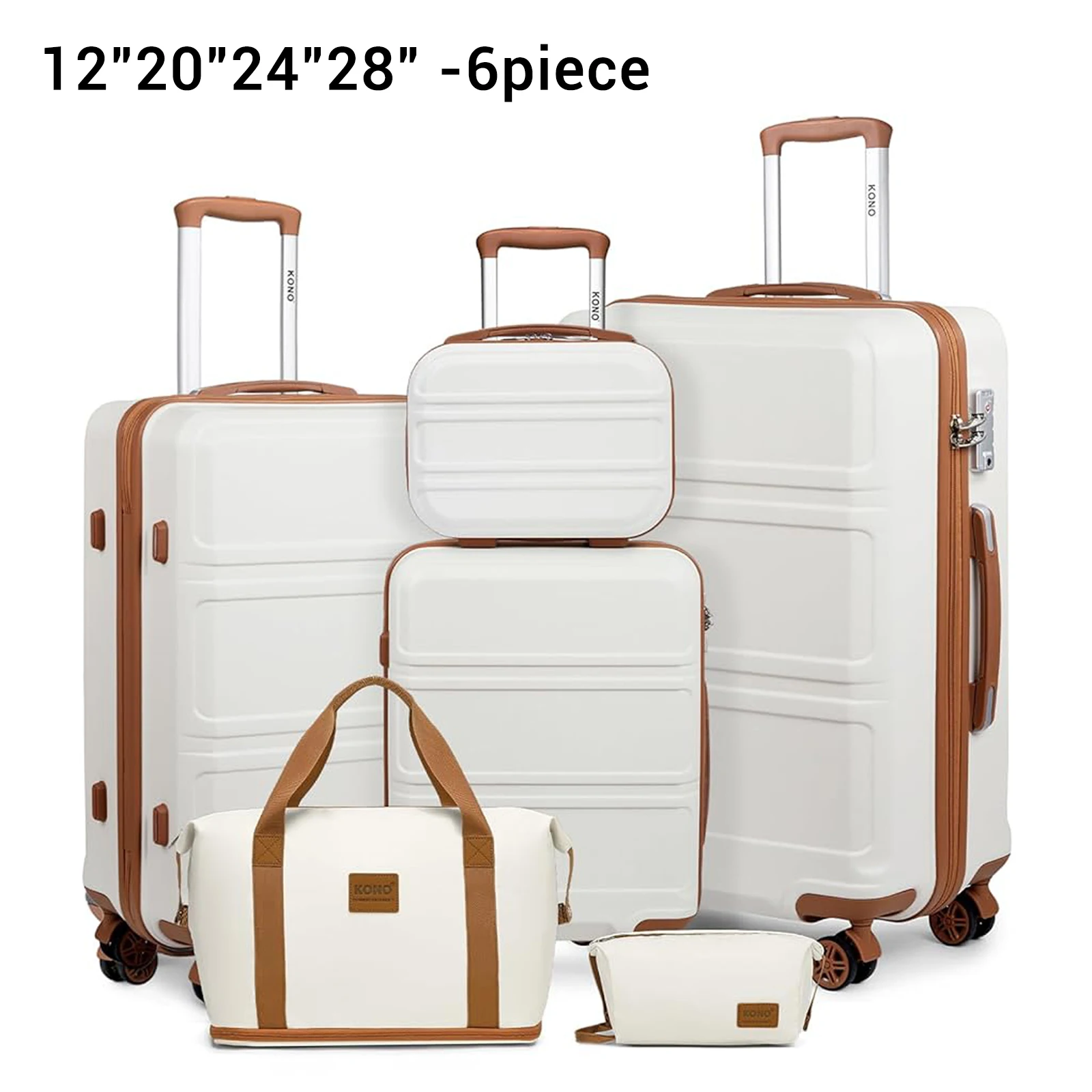 KONO 2/4/6-piece beauty case box cosmetics case hand luggage toilet bag travel bag luggage set