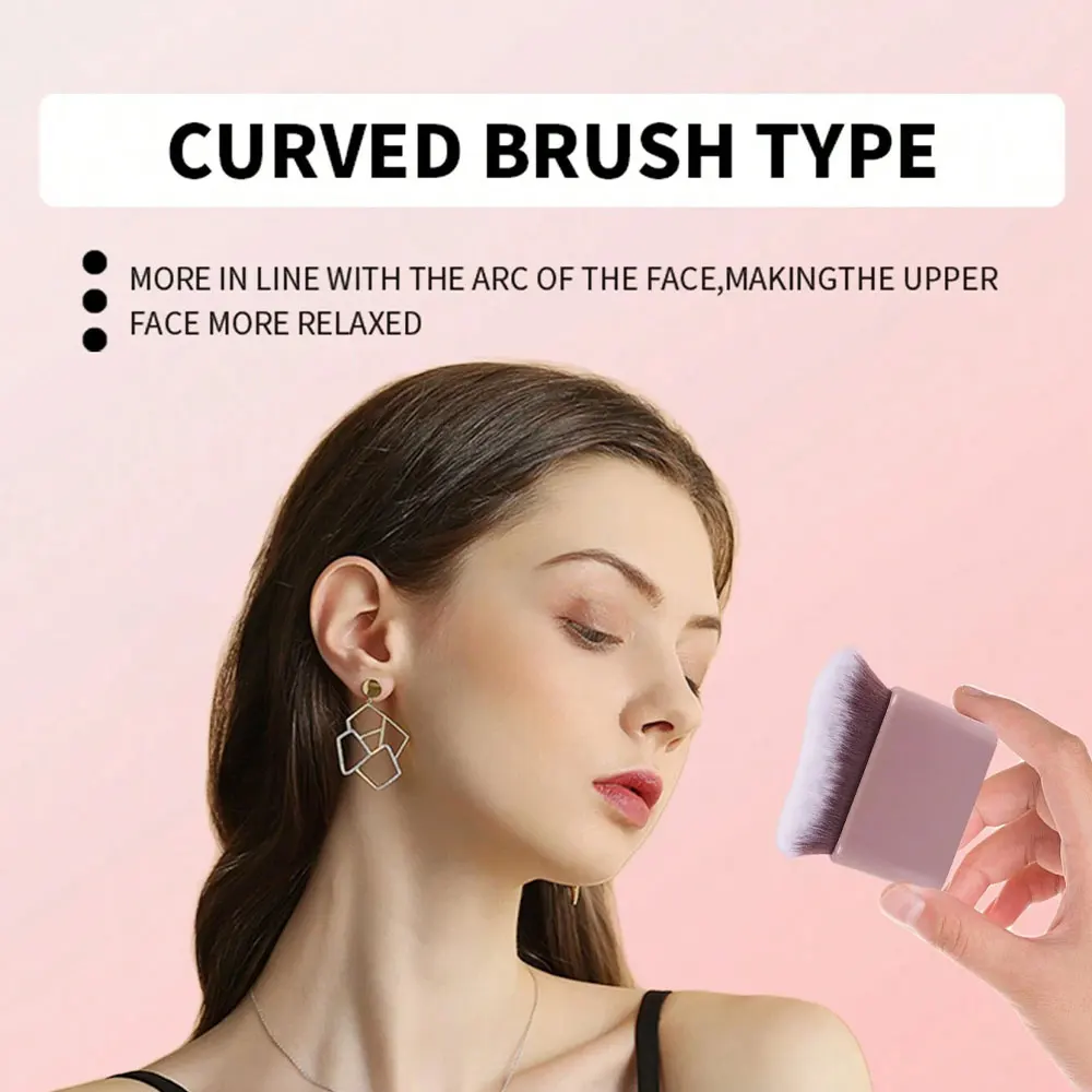 فرشاة أساس مسطحة متموجة محمولة ، وجه ناعم وملائم تمامًا ، ملمس ناعم جدًا ، مثالي للمبتدئين ، 1. #6
