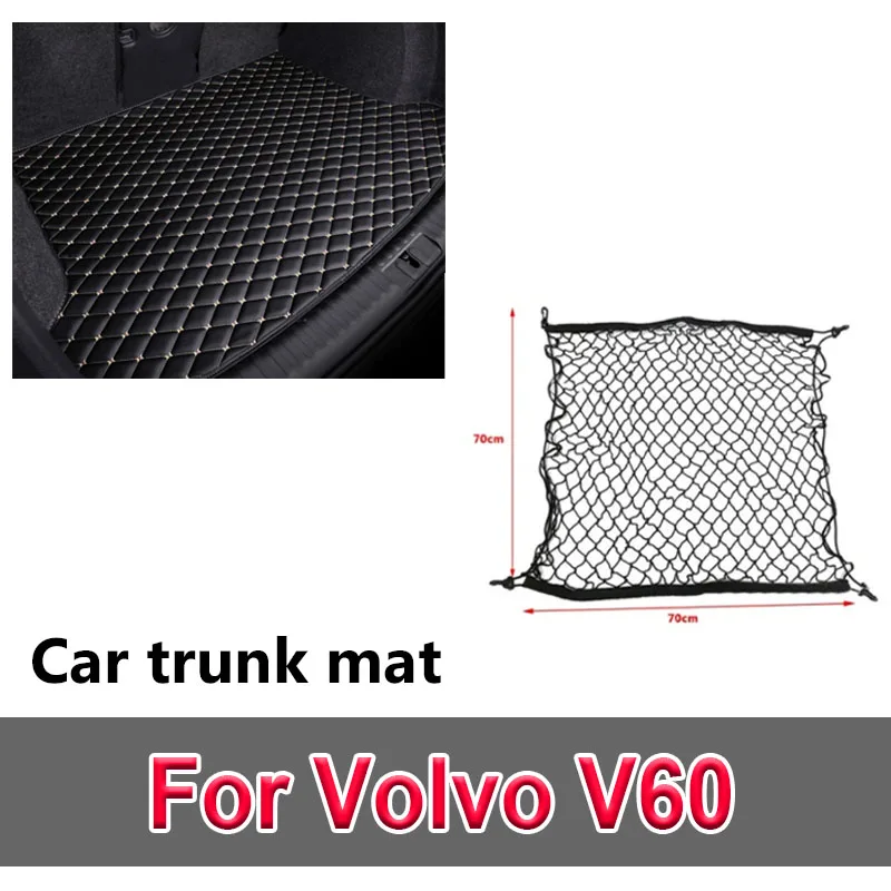 Car Floor Mats For Volvo V60 2011-2024 12 13 14 15 16 17 18 19 20 21 22 23 Full Coverage Car trunk mat interior Accessories