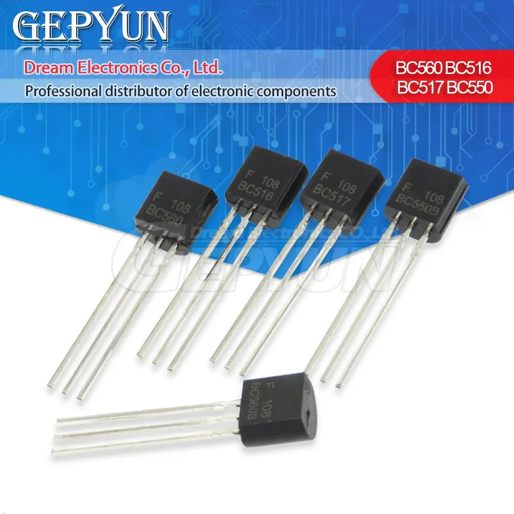 50PCS BC550B BC560B BC550C BC560C BC516 BC517 BC550 BC560 BC517 TO-92 TO92 TRANSISTOR