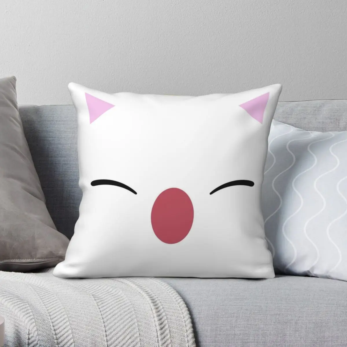 

Final Fantasy Moogle Race Square Pillowcase Polyester Linen Velvet Creative Zip Decor Pillow Case Home Cushion Case Wholesale