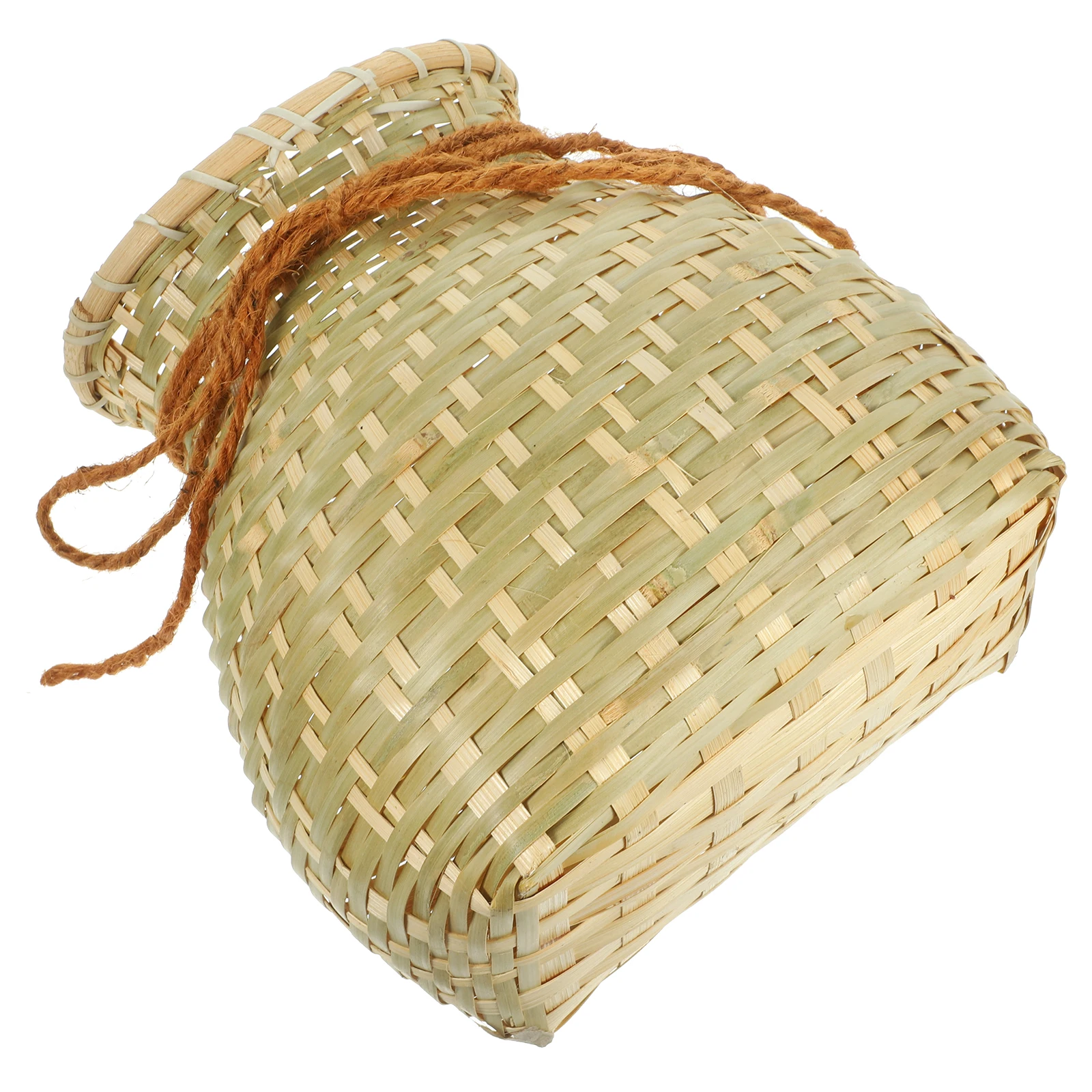

Bamboo Basket H made Woven Storage Container for Kitchen Flower Arrangement Decorative Basket Safe Home Garden