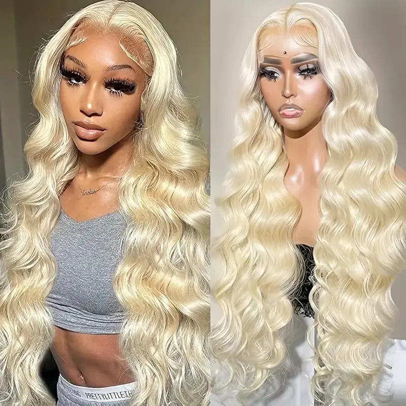 Rosabeauty 13x6 Body Wave Honey Blond HD Lace Frontal Wigs Human Hair Color 13x4 Transparent Lace Front Wig Glueless Prebleached