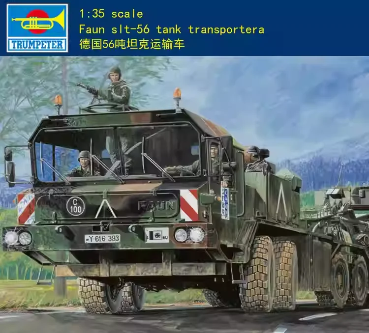

Trumpeter 00203 1/35 Faun SLT-56 Tank transporter'Franziska 'Military Assembled Scale Model Kit DIY Toy, Collection Gift