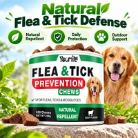 Flea & Tick Support Soft Chews for Dogs Outdoor Wellness Daily Support Beef Flavor 100 Chews 250g 1