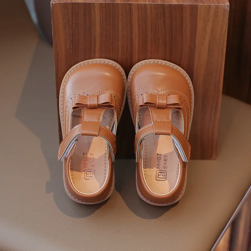 

Princess Sweet Cute Soft Comfortable Children Flats Kids Shoes Spring Autumn Girls Leather Shoes Simple