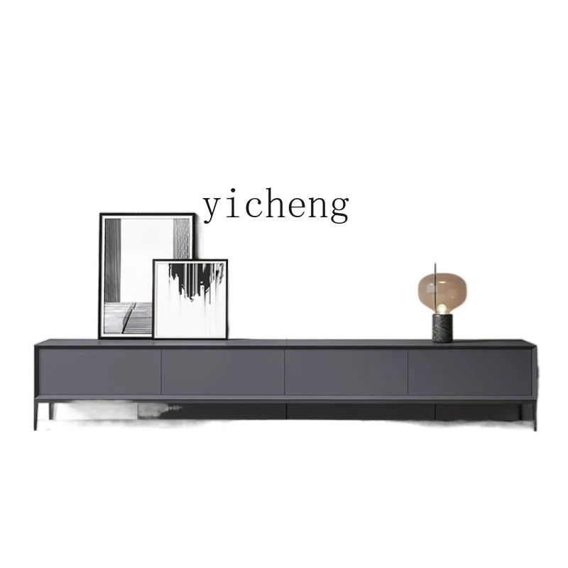 XL Minimalist Baking Finish Tea Table TV Cabinet Solid Wood Complete Film and Television Cabinet