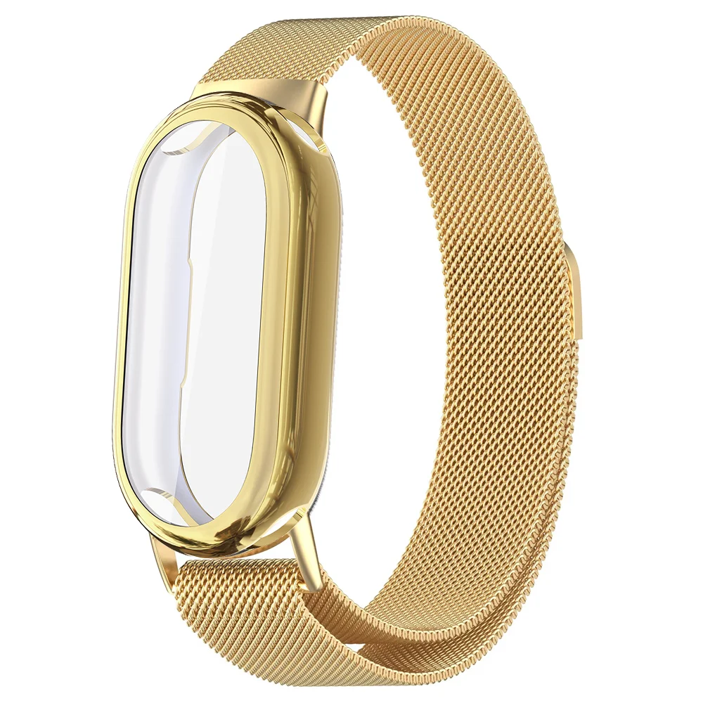 Milanese-Armband + TPU-Hülle für Xiaomi Mi Band 9 8 10 Armband NFC Edelstahl-Armband Correa Xiaomi Smart Band 10 9 8 Zubehör – Detail 5
