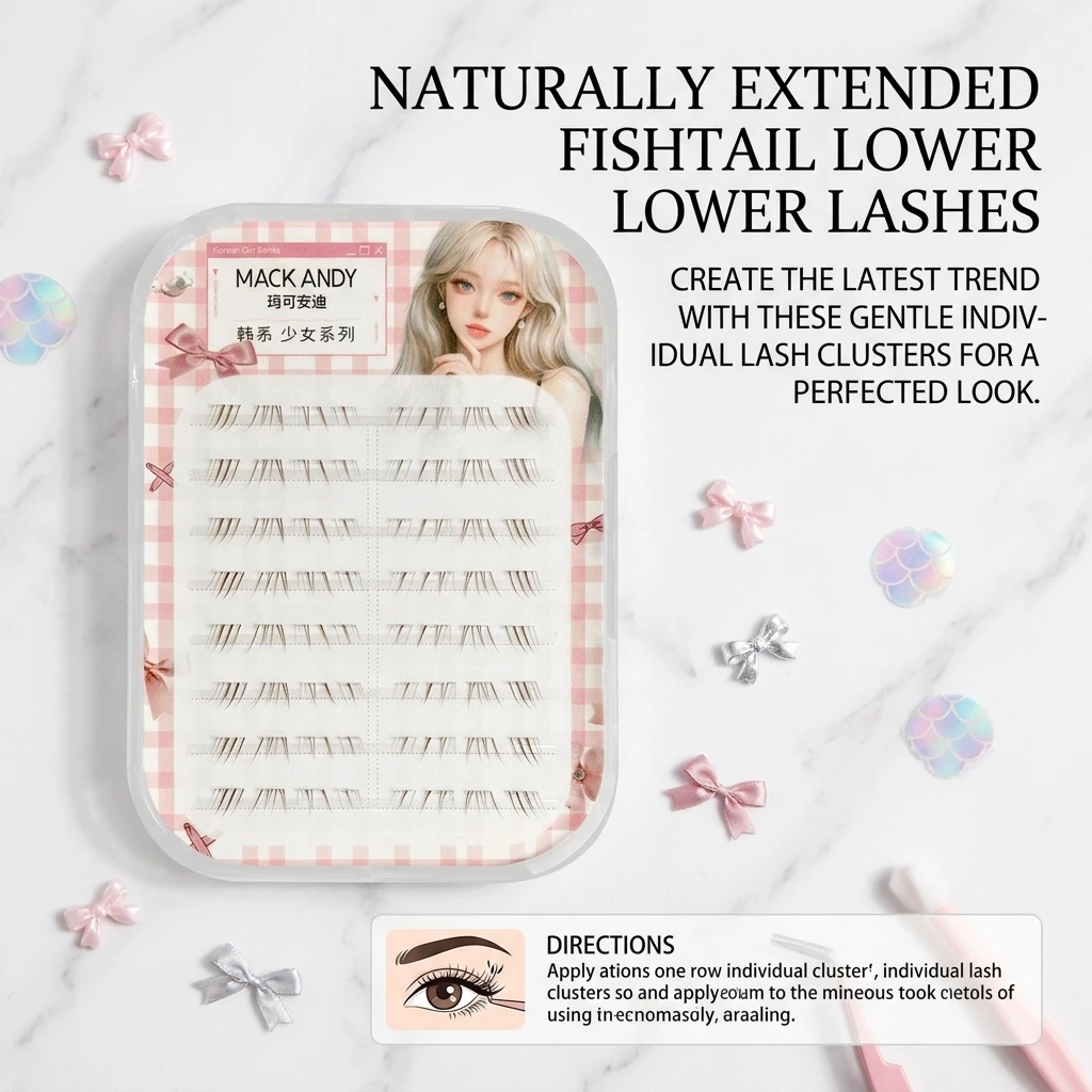 8줄 만화풍 속눈썹 연장, 머메이드 스타일, 자연스러운 - Eyelash Extension No 8 리뷰 및 가격