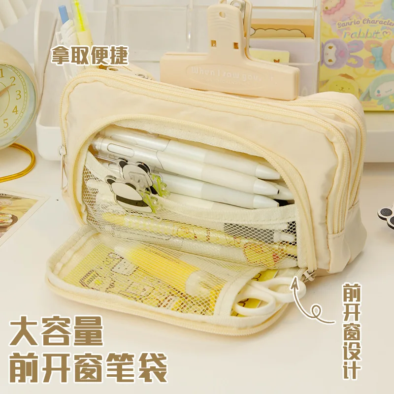 Trousse à Crayons Japonaise de Grande Capacité, Simple, pour Élèves du Primaire, Nouvelle Collection