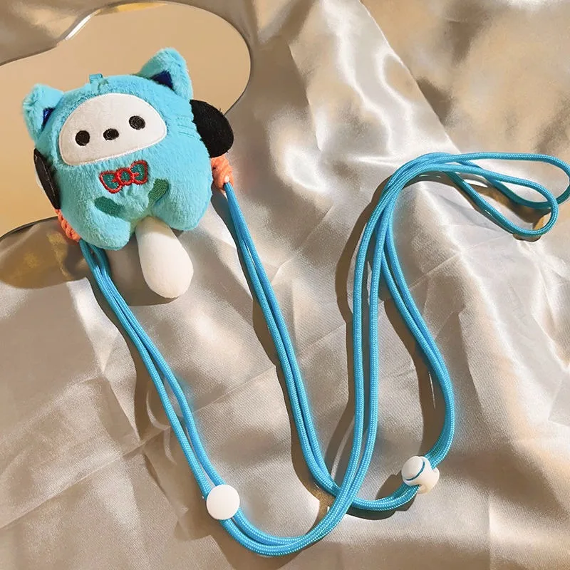 Sanrio Hangyodon อะนิเมะ Kawaii เชือกสะพายข้างเคสโทรศัพท์คลิปหลังน่ารักการ์ตูนแบบพกพากลางแจ้งจี้ของขวัญสําหรับเด็ก