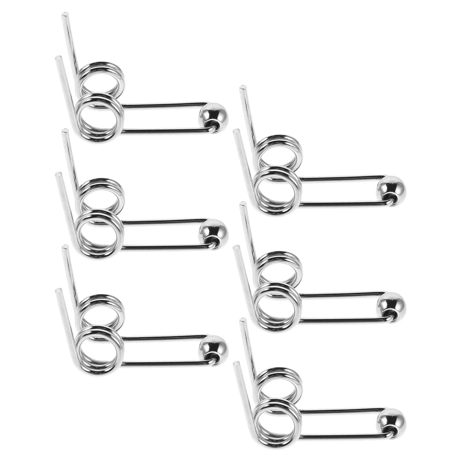 

6 шт. металлическая пружина для щипцов для завивки 30 мм, сменные торсионные пружины, детали инструментов для укладки волос, DIY использование, серебряные металлические торсионные пружины