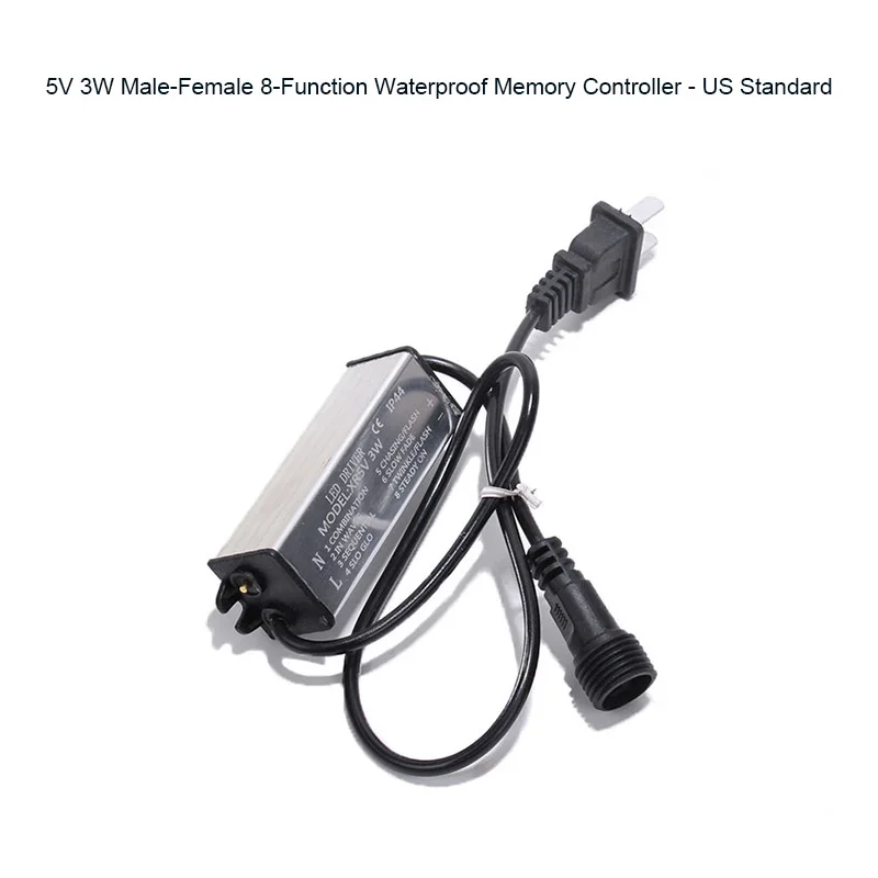 Outdoor Low Voltage Waterproof Power Supply 8 Functions Flashing 5V 24V for LED Holiday Decorative Color Light Adapter EU/US
