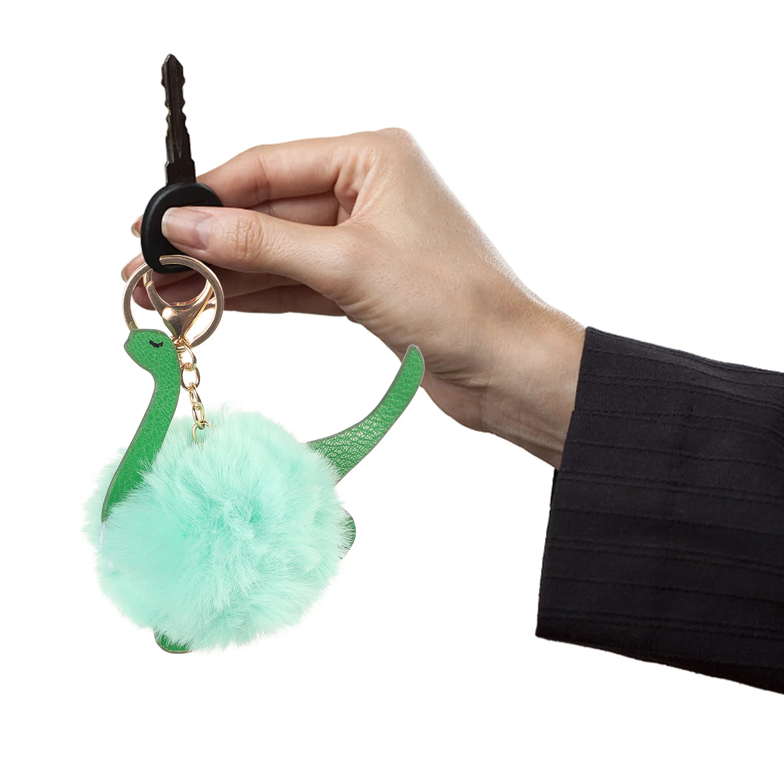 

Мультяшный брелок-динозавр из ПУ, зеленый, модный, для ключей, багажа, автомобиля, украшение для телефона