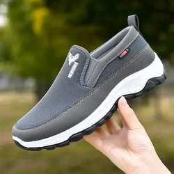 Men's Shoes Autumn Cloth Shoes Low-Top One-Pedal Men's Cloth Shoes Wear Resistant Soft-Soled Elderly Shoes