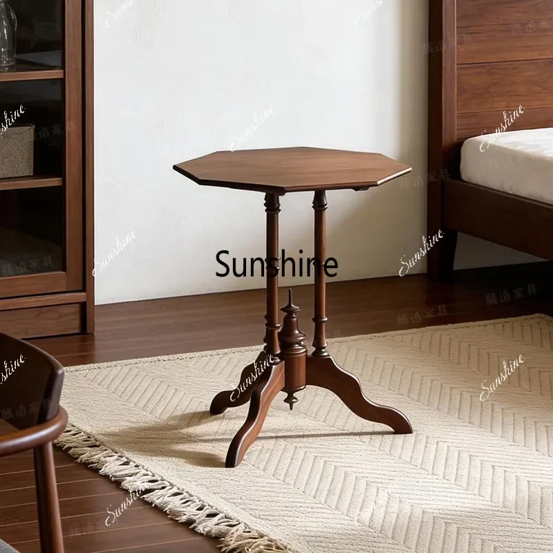Solid wood simple negotiation table B & B hotel medieval small square tableT*