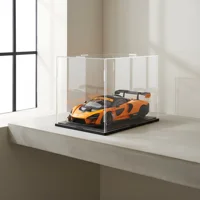 1pc Clear Self-Assembled Acrylic Display Box Dustproof Storage Display Cabinet, Suitable for Car Models/Toys/Collectibles 4