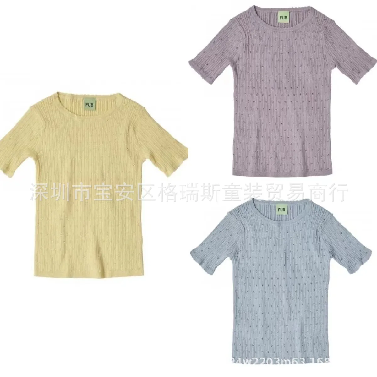 

Jenny&Dave Hot selling 2024 spring/summer new Danish children's clothing for boys and girls, baby knitted lace collar short slee