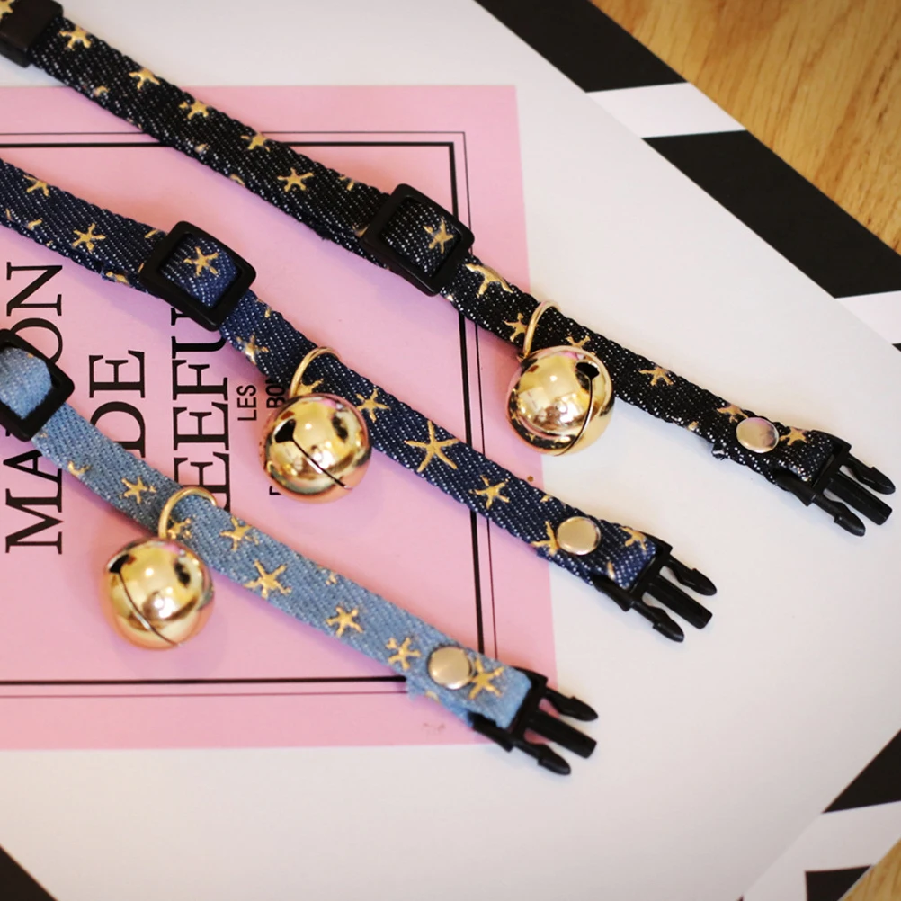 

Star Bell Necklace Attractive Pet Collar Necklack Dog Kitten Gift Wear-resistant