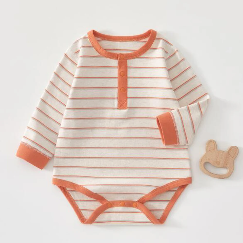 

Thanksgiving Baby Girl Bodysuits Long Sleeve Cotton Striped Spring Autumn Unisex Newborn Clothes Christmas Infant Boy Rompers