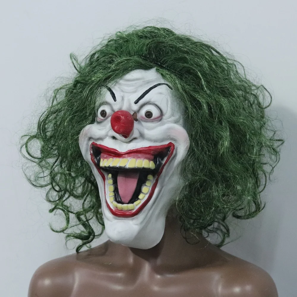 Ein gruseliger Latex-Clown-Maske, Latex-Teufelsmaske, Kostüm-Requisite für Erwachsene, Einheitsgröße – Detail 4