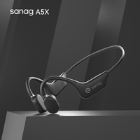 Sanag A5X True Bone Conduction Earphones Open Ear Audífonos Bluetooth Wireless Sport Headphones Flash-sale Choice Ride Headset
