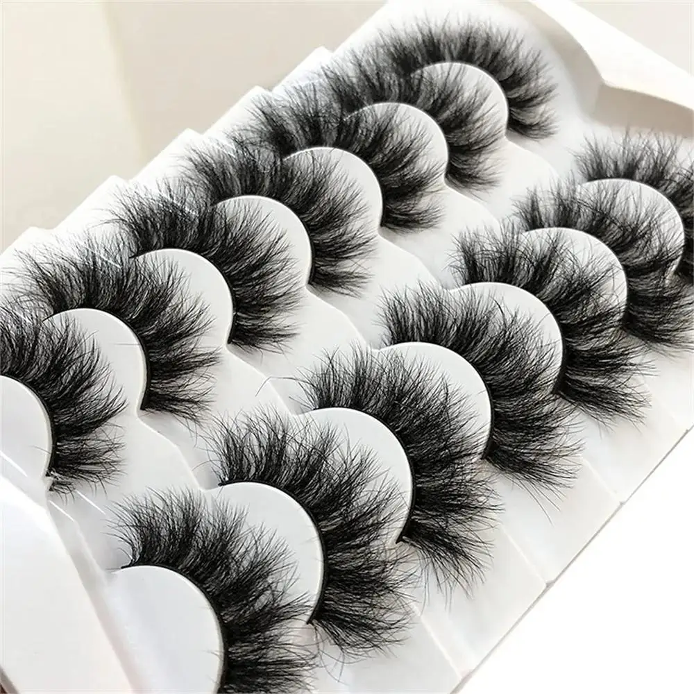 Ultra Soft Lightweight 7 Pairs 6D Russian Volume Faux Mink Lashes Daily Office Dating & Night Club Stage Eye Beauty