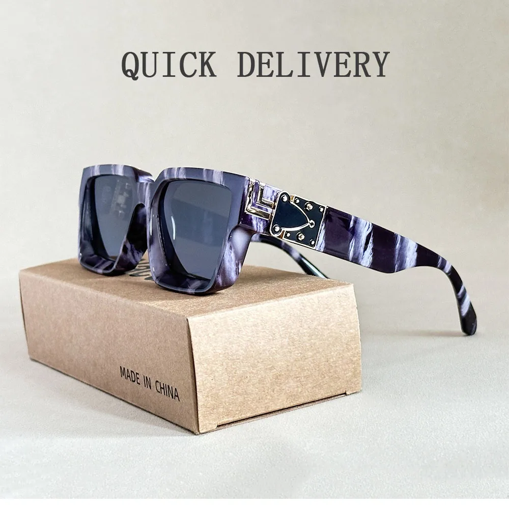 Quadratische Sonnenbrille für Herren, Retro-Millionär-Sonnenbrille für Damen, 2025, trendige Vintage-Urlaubsmode, Brille, Gafas De Sol Hombre Lunette – Detail 17