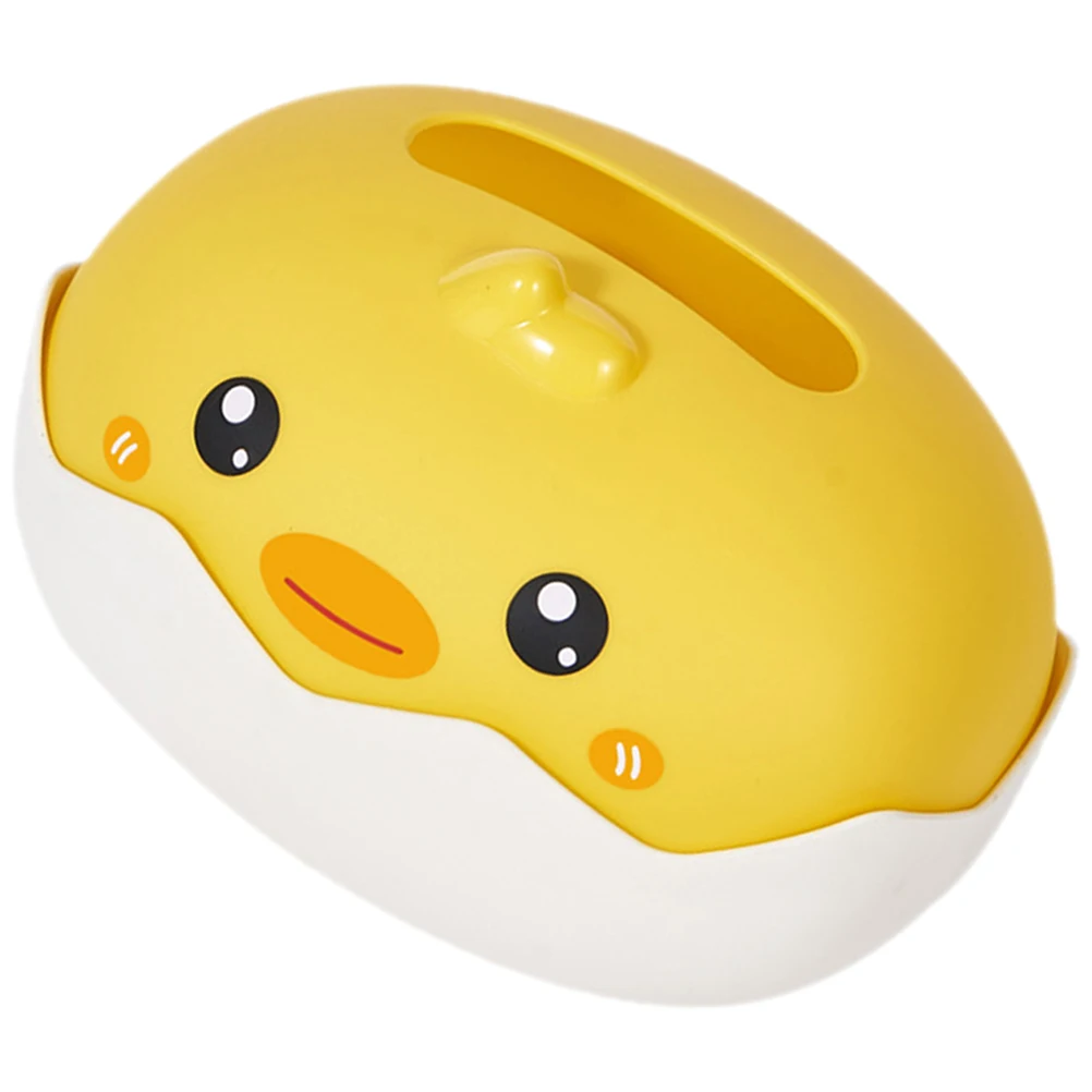 

Creative Tissue Box Cartoon Yellow Duck Plastic Large Storage Bedroom Napkin ganizer Rectangular Decorative Refillable
