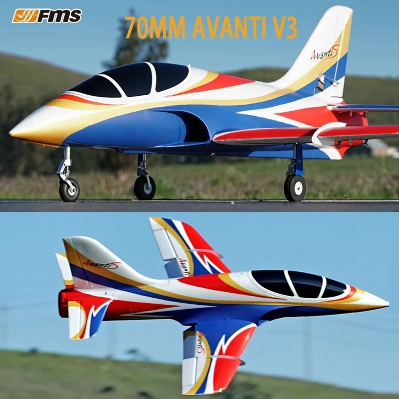 FMS 70mm Avanti V3 Sport Remote Control Model Plane Aircraft Giant Scale Trainer PNP Electric RC Airplane Fixed Wing