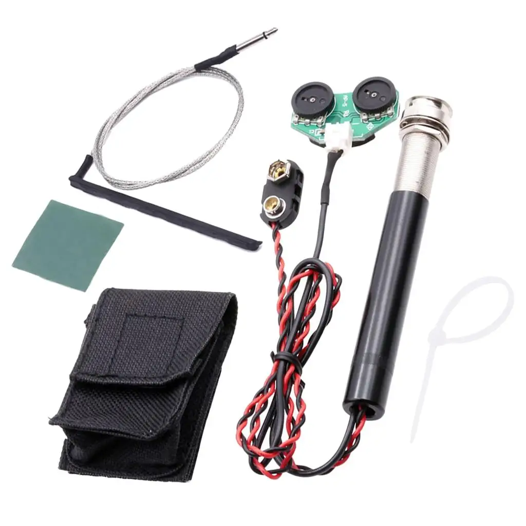 Picture 3: Endpin Jack Preamp Pickup Piezo Kit with Control Knob for Acoustic Guitar Audio Input Installation