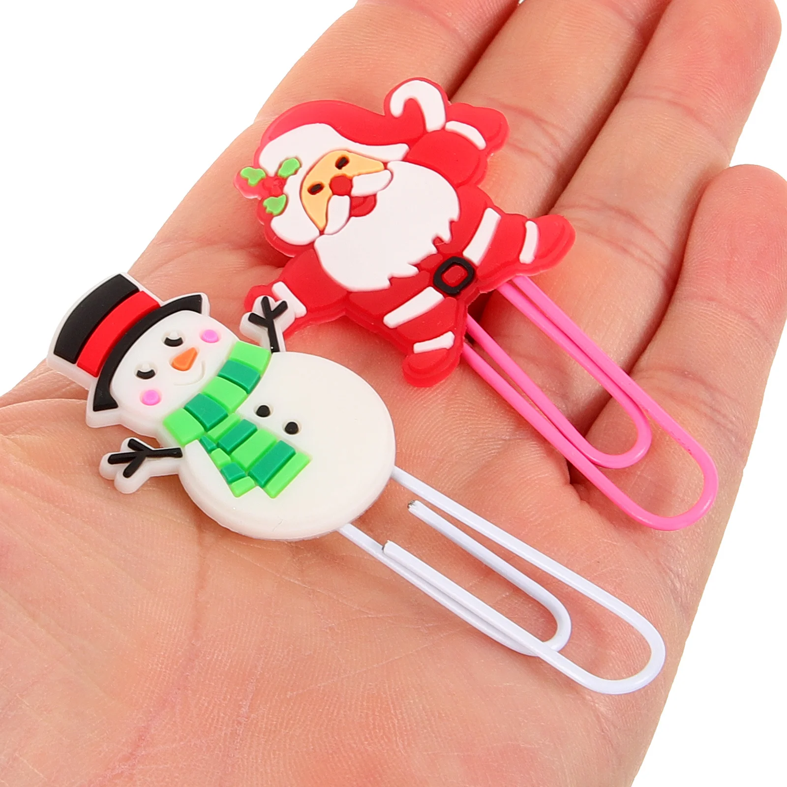 

24Pcs Christmas Paperclip Bookmarks Unique Creative Paper Clips for School Office Documents Fun Holiday Decorative Clips