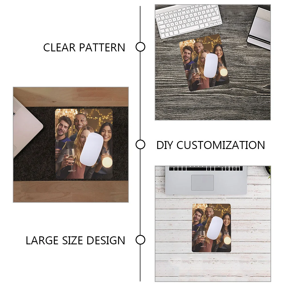 

4Pcs Blank Sublimation Mouse Pads Large Size Rubber Material Heat Transfer Technology DIY Gifts for Friends and Family