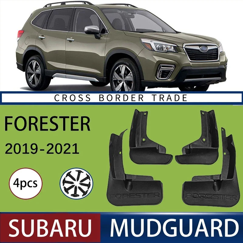 

For Subaru Forester 2019-2021 2020 Automotive Tire Mudguard Waterproof Splash Proof 4pcs Accessories