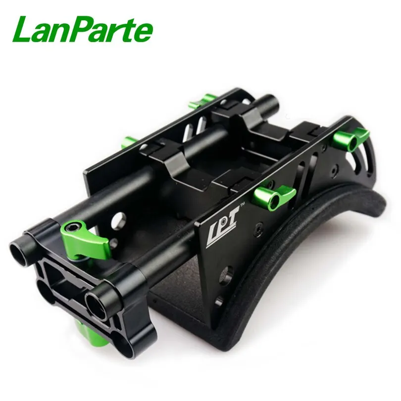 Lanparte Shoulder Mount Support with Soft Pad for 15mm Rod DSLR Camera Rig 5D 7D D800 D7100