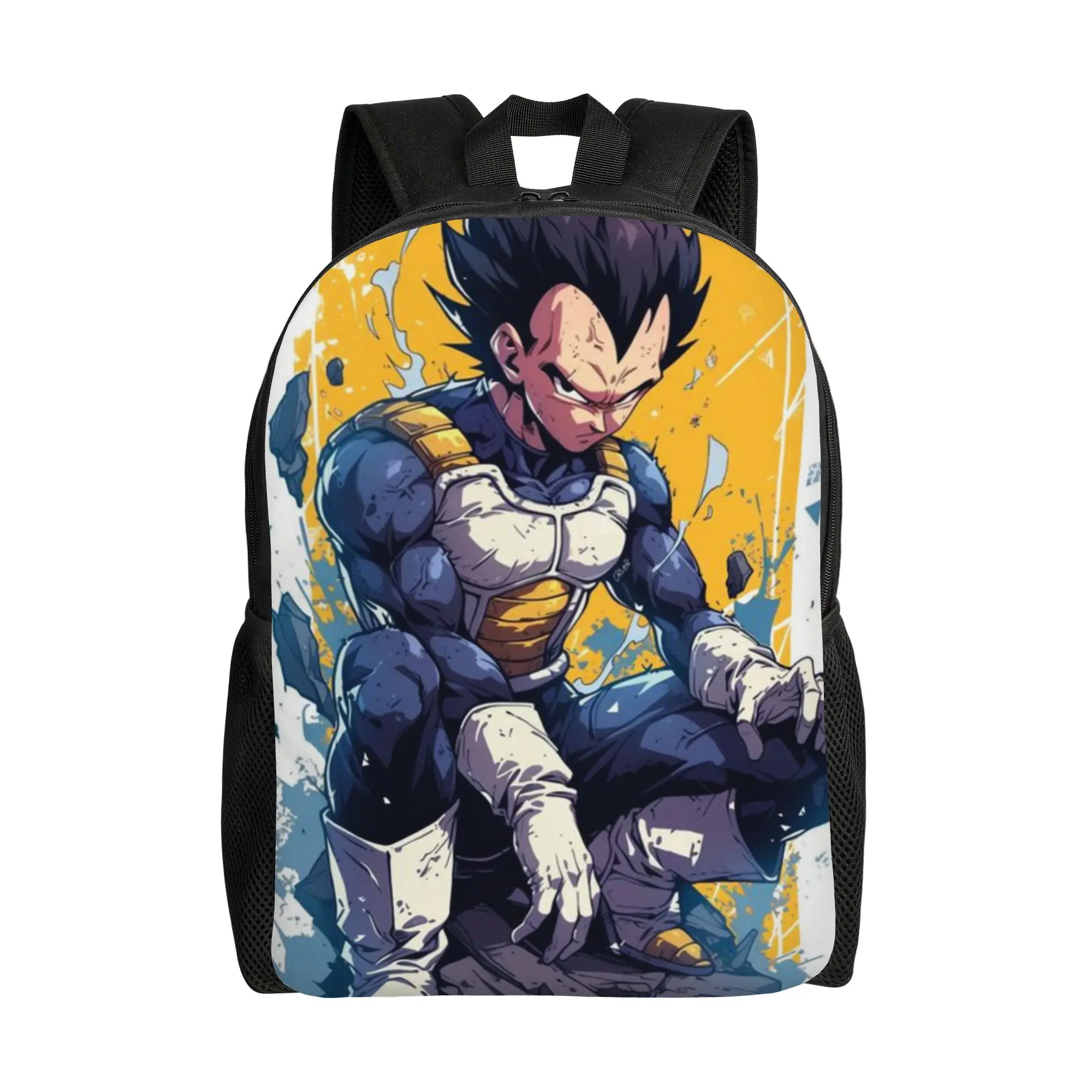 

Vegeta College Bag Back to school season Battle Armor Anime Hero Solid Backpack