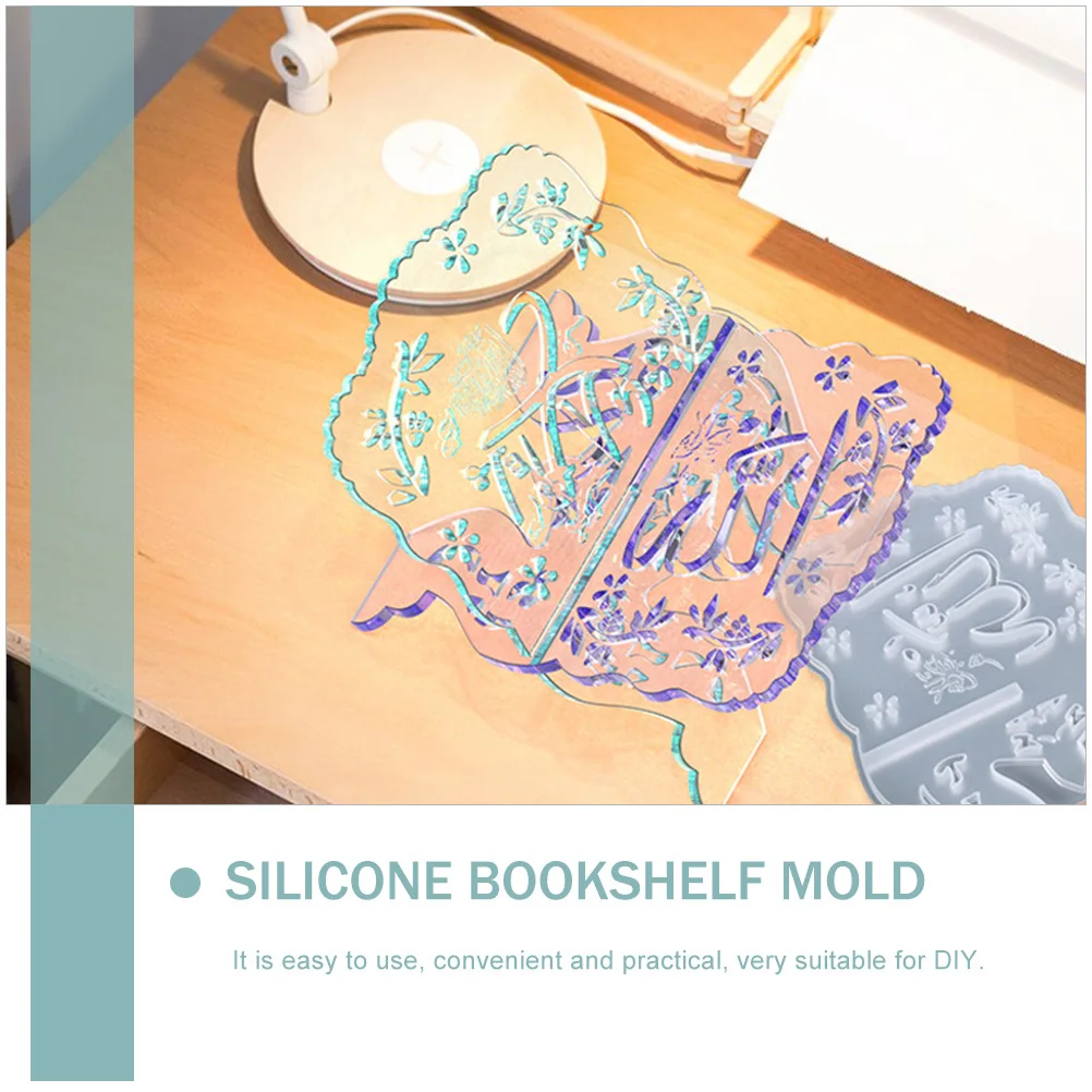 قالب رف الكتب DIY من السيليكون لخزانة كتب القراءة، متين وآمن وخفيف الوزن، تخزين مدمج، سهل الاستخدام، متعة عملية