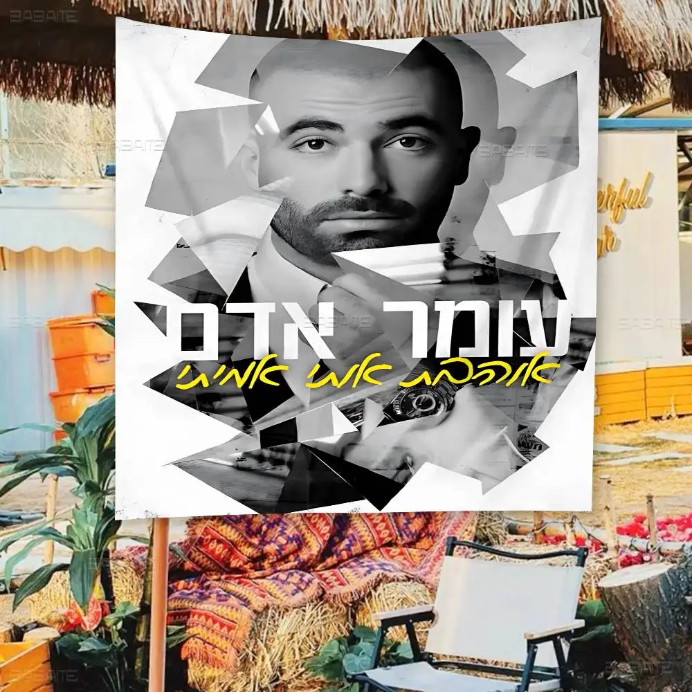 Singer Omer Adam Printed Large Flag Art Science Fiction Room Home Decor Decor Banner
