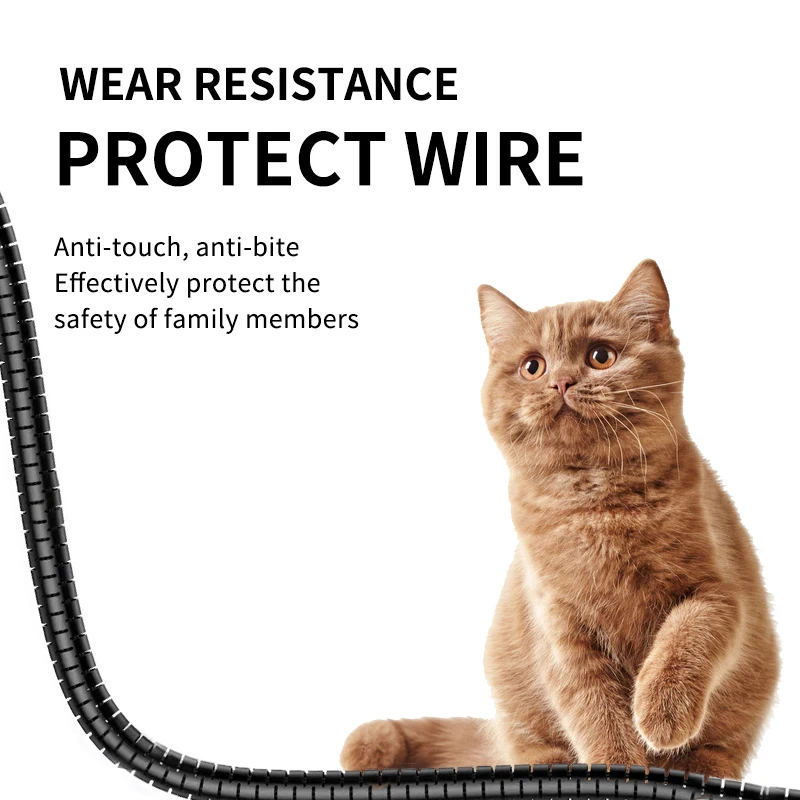 Flexible Spiral Cable Wire Wrapping Tube Wire Protection Cover Computer Wire Storage Organizer Length 118.11 Inch Diameter 10 Mm