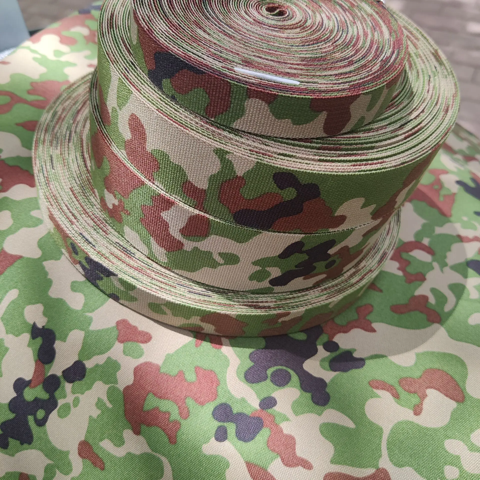 2/2.5/3.8/5cm Wide 5M Long Japan Camouflage IRR Infrared Reflective Webbing Ribbon Tactical Molle Backpack Belt Shoulder Strap