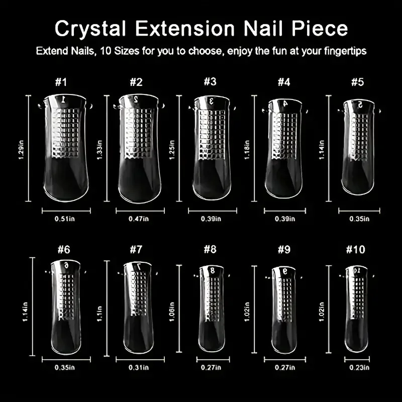 100 قطعة مسمار تلميح المهنية تمديد إصبع مجموعة الأشعة فوق البنفسجية هلام البولندية سريعة وهمية مسمار تلميح مانيكير أدوات مانيكير لتقوم بها بنفسك مجموعة أدوات