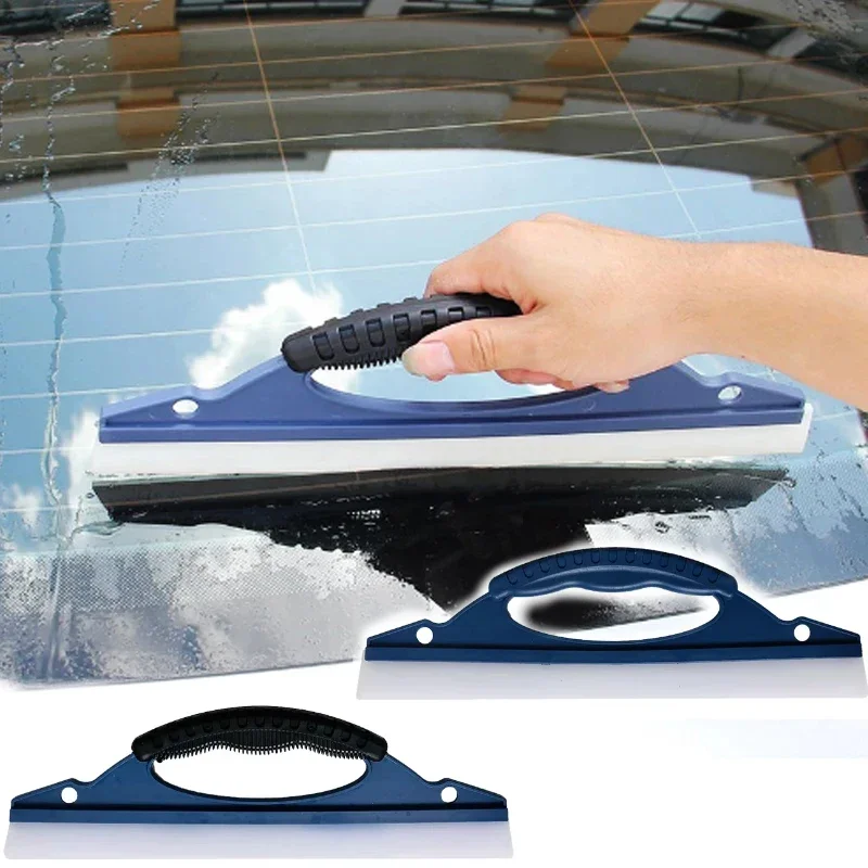 Limpieza de vidrio para automóvil, escurridor adhesivo de plástico de silicona suave, herramienta de película sin marcas de agua, escurridor en forma de un arco, herramientas de limpieza de coche