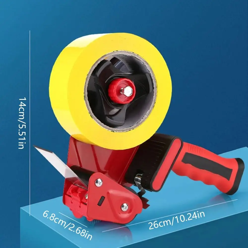 7.5cm Width Sealing Tape Holder Comfortable Handle Heavy Duty Roller Tape Dispenser Ergonomic Handheld Packer Roller Tape Cutter