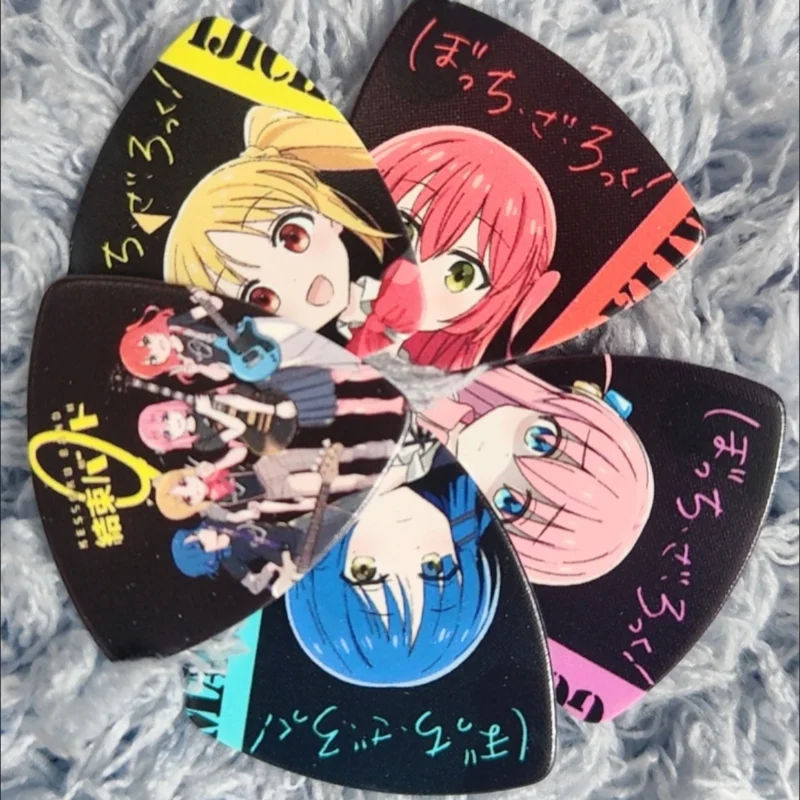 Bocchi The Rock Guitar Picks Set Hitori Nijika Ryo Ikuyo Anime Printed Plectrum for Acoustic Electric Bass Guitar Fan Gift