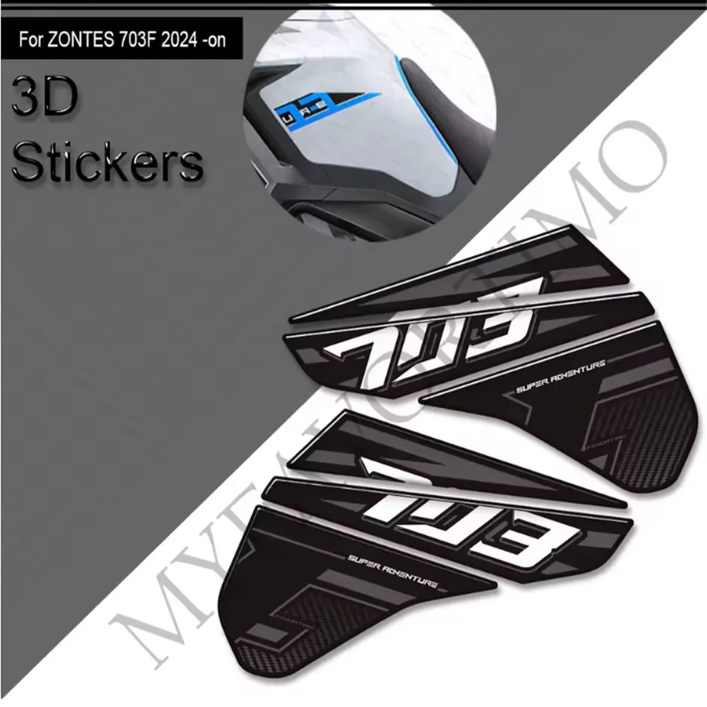 

For Zontes ZT703-F ZT-703F ZT 703F 703 F 2024 - Adventure Bike Tank Pad TankPad Cap Grips Gas Fuel Knee Stickers Decals Protect