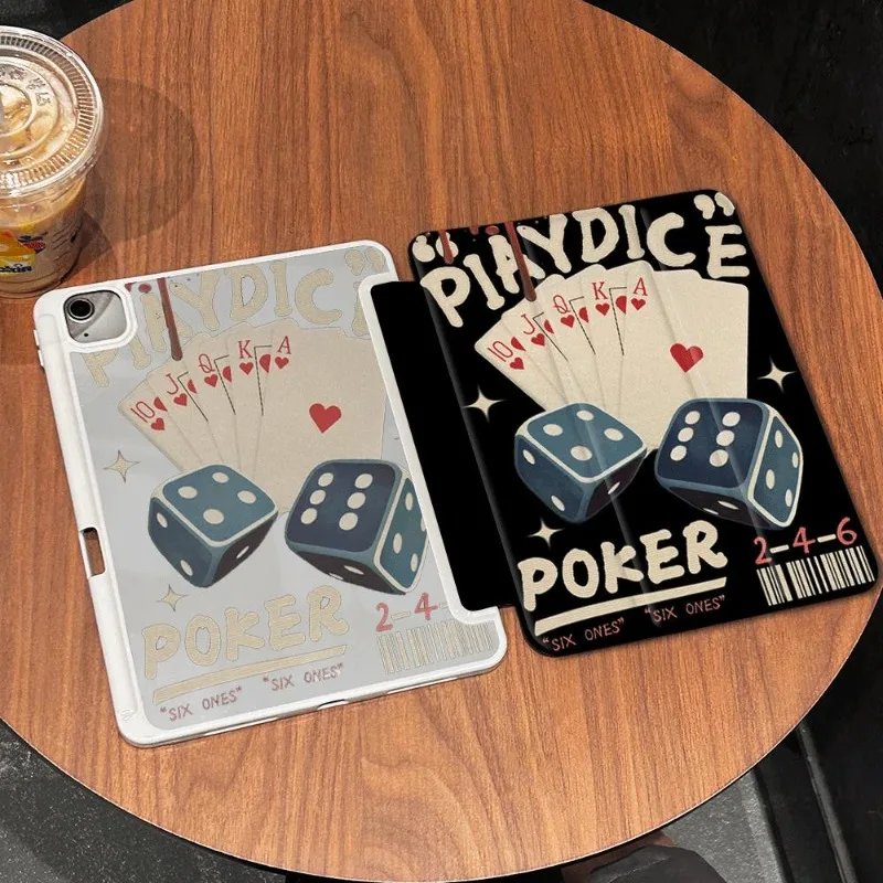 Poker Detachable Cover for IPad Air 6 Case IPad 10th Gen Air 5th 4th 10.9 Pro 11 2nd 3rd 4th IPad 10.2 9th 8th 7th Air 2/3 10.5