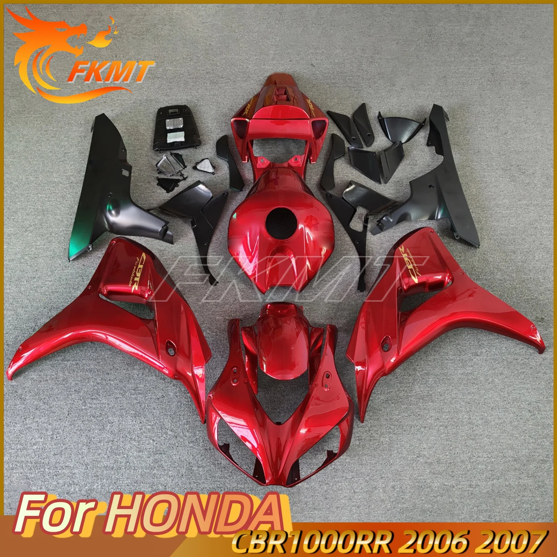 

The ABS Motorcycle Fairing Kit For Honda CBR 1000 RR 2006 2007 Bodywork CBR1000RR 06 07 Injection 1000RR CBR1000 Absolute black