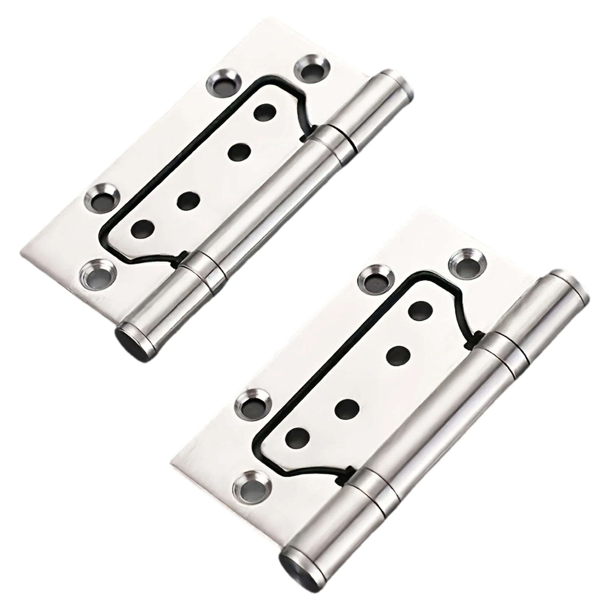 

2 шт. сверхмощные дверные петли из нержавеющей стали, утолщенные, водонепроницаемые, устойчивые к ржавчине, бесшумное закрытие, толстые подшипники, матовая отделка