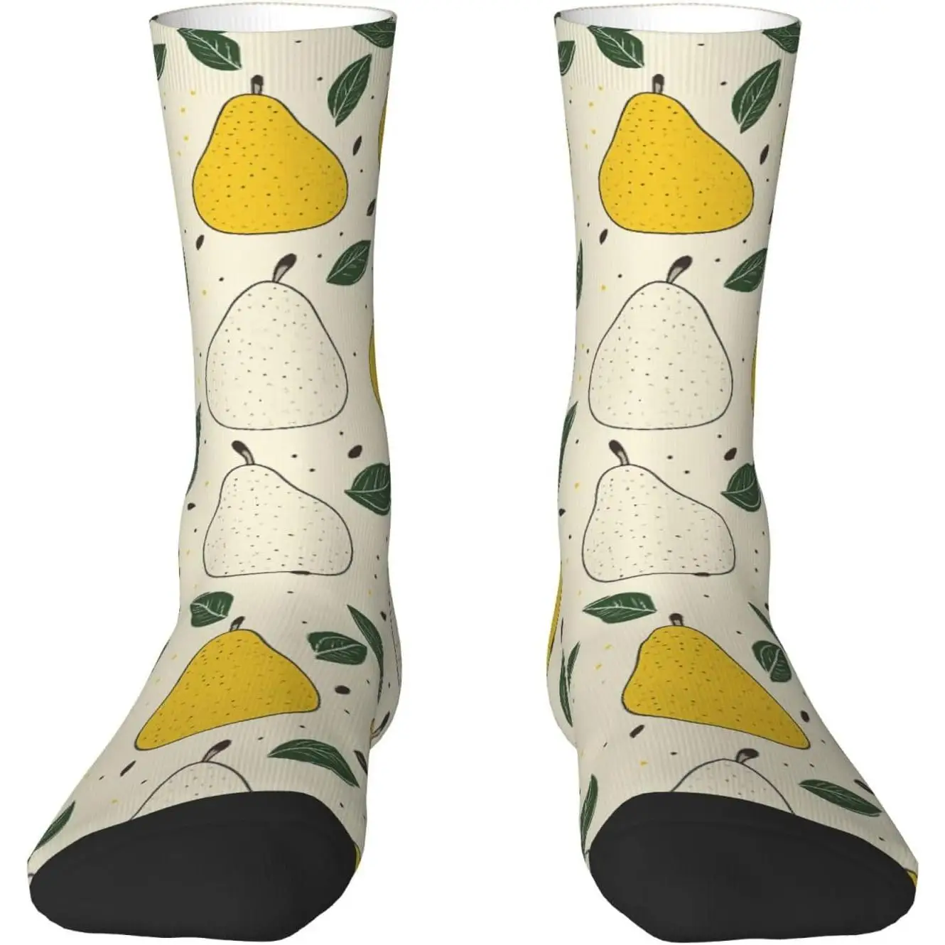 

Yellow Sunflower And Blue Butterfly Mid Calf Sock Color Blocking Casual Comfort Adult Athletic Socks