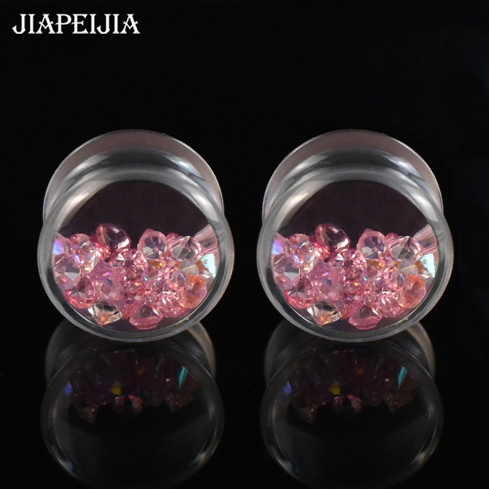 8-30mm Colourful Artificial Gemstones Ear Tunnels Plugs Acrylic Ear Expander Stretcher Body Piercing Jewelry